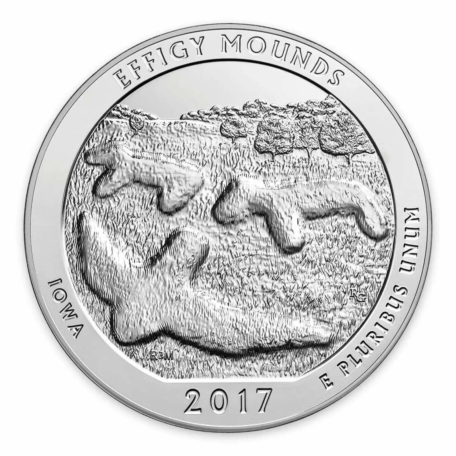 2017 5 oz  Silver America the Beautiful Effigy Mounds National Monument (2)