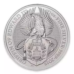 2018 10oz Britain Silver Queen's Beast : The Griffin of Edward (2)
