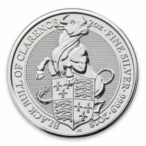 2018 2oz Silver Britain Queen's Beast: The Black Bull of Clearence (2)