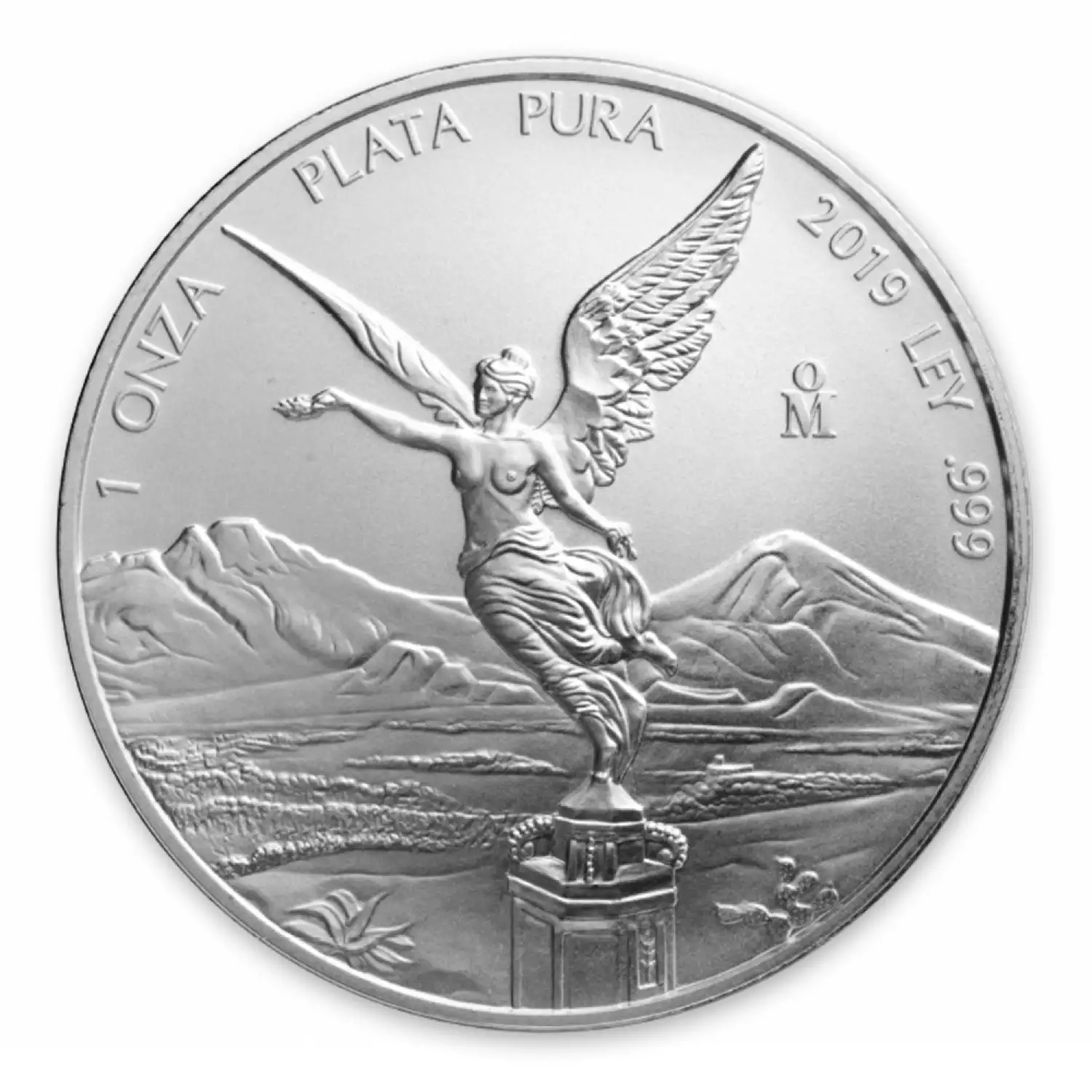 2019 1 Oz Silver Mexican MONTEZUMA LIBERTAD  Ruthenium Coin.