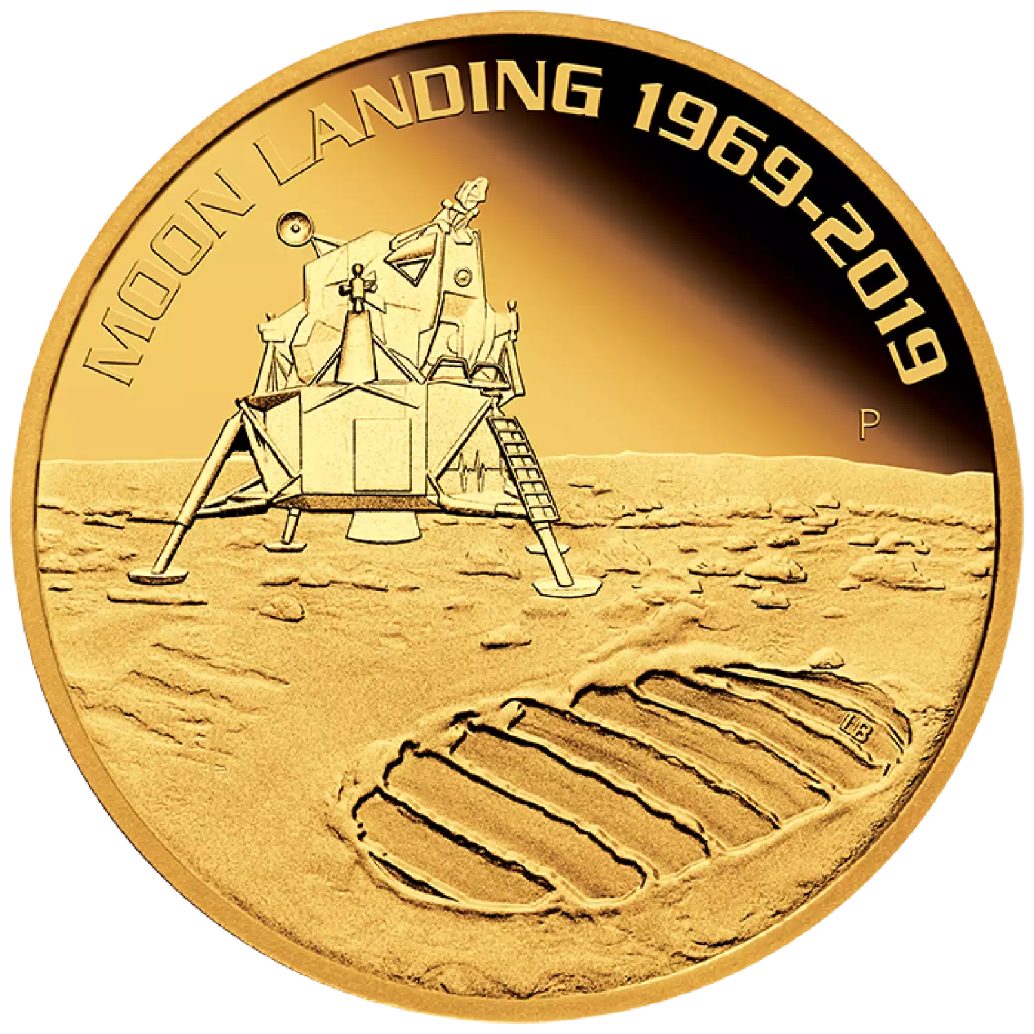 2019 1oz Australian Perth Mint Gold 50th Anniversary - Moon Landing