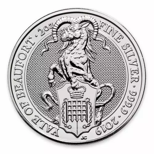 2019 2oz Silver Britain Queen's Beast: The Yale of Beaufort