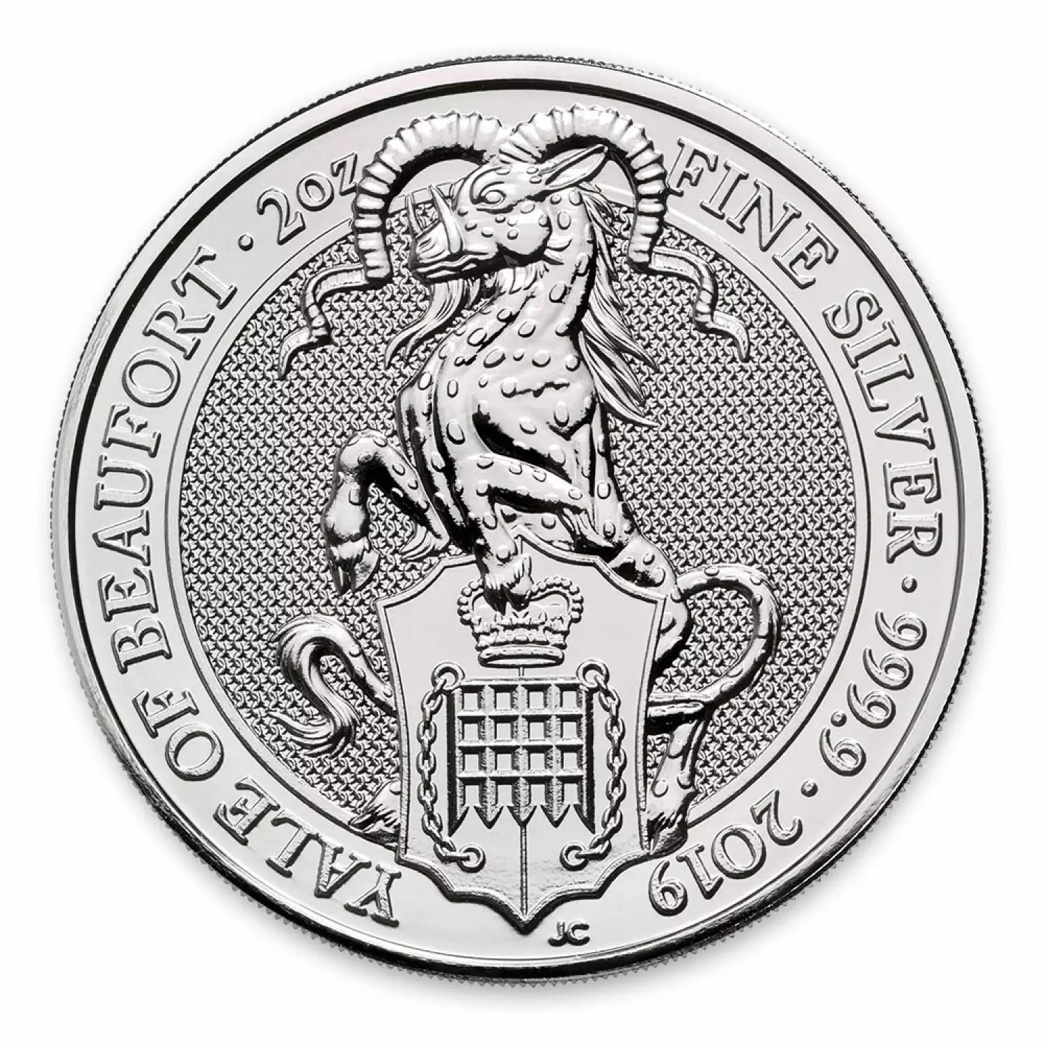 2019 2oz Silver Britain Queen's Beast: The Yale of Beaufort