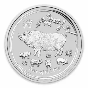 2019 5oz Australian Perth Mint Silver Lunar: Year of the Pig (2)