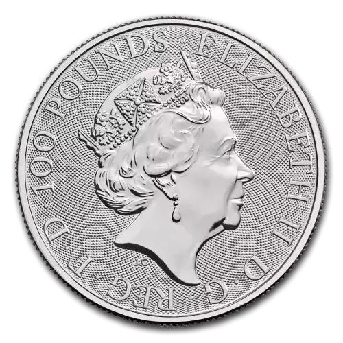 2019 Great Britain 1 oz Platinum Queen's Beasts The Bull