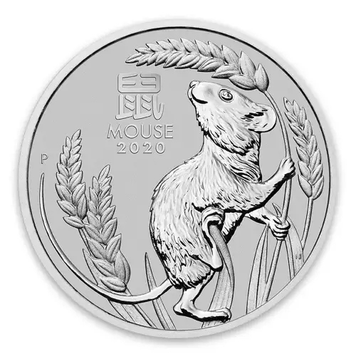 2020 1oz Perth Mint Lunar Series: Year of the Mouse Platinum Coin