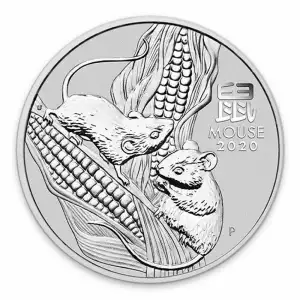 2020 2oz Perth Mint Lunar Series: Year of the Mouse Silver Coin (2)