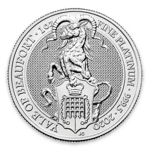 2020 Britain 1 oz Platinum Queen's Beasts The Yale of Beaufort