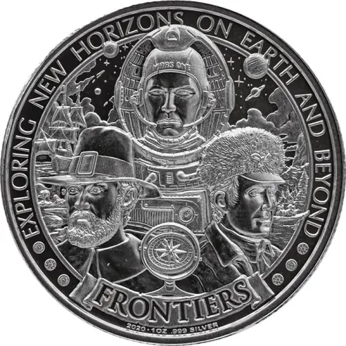 2020 Frontiers 1 oz Silver Round - Pilgrims (2)