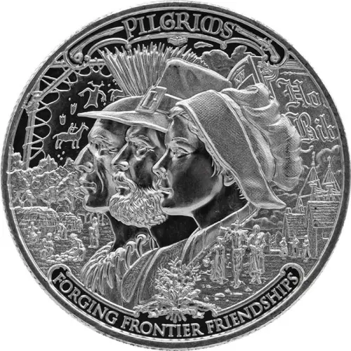 2020 Frontiers 1 oz Silver Round - Pilgrims (3)