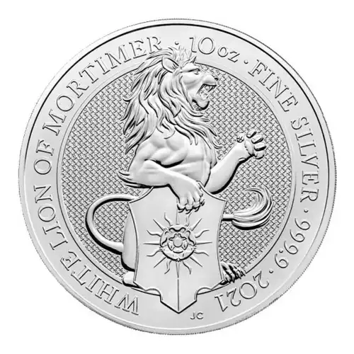 2021 10oz Britain Silver Queen's Beast : The Lion of Mortimer (2)