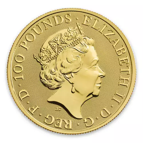 2021 1oz Gold Britain Queen's Beast - The White Greyhound (2)