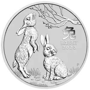 2023 1oz Australian Perth Mint Lunar Silver Rabbit (2)