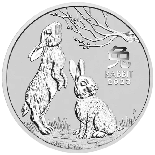 2023 5oz Australian Perth Mint Silver Lunar III: Year of the Rabbit (2)