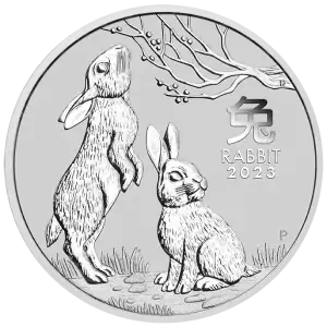 2023 5oz Perth Mint Lunar Series: Year of the Rabbit Gold Coin (2)