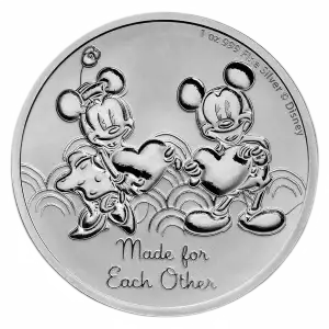 2023 Niue 1 oz Silver $2 Mickey & Minnie: Made for Each Other BU (2)