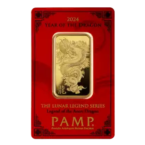 2024 1 oz PAMP Suisse Lunar Legend Azure Dragon Gold Bar (5)