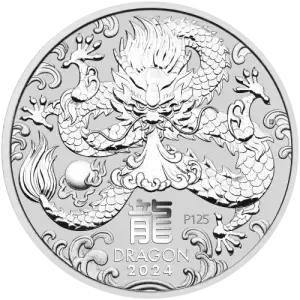 2024 1kg Australian Perth Mint Silver Lunar: Year of the Dragon (2)