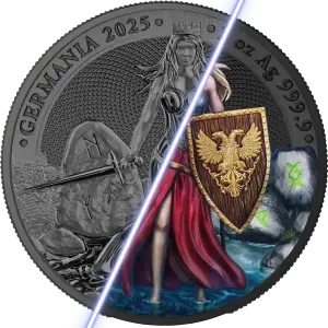 2025 1 oz Germania - Black Silver BU WMF Edition Coin (2)