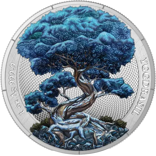 2025 1 oz Mythical Forest: Yggdrasil Winter Silver Coin (3)