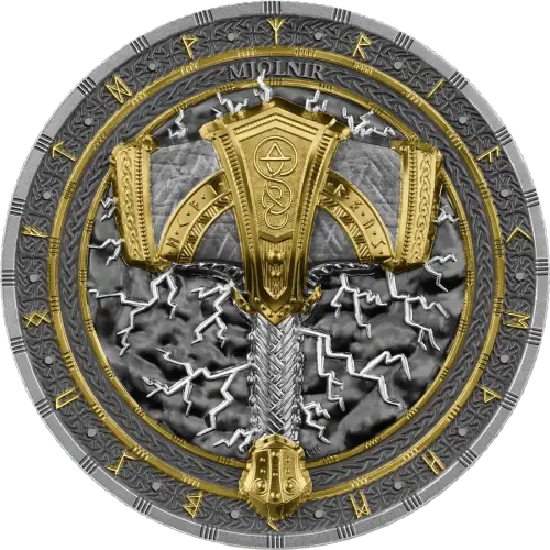 2025 2 oz Artefacts: Mjölnir Silver Coin (3)