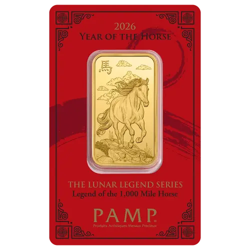 2026 1oz PAMP Gold Bar - Year of the Horse (3)