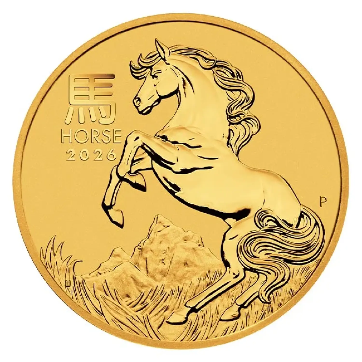 2026 2 oz Australian Perth Mint Gold Lunar Series III Year of the Horse gold coin design