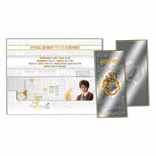 3g Samoa Silver Note Series - Harry Potter Silver Proof Coin (2)