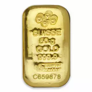 50g PAMP Gold Bar Cast