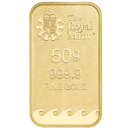 50g Britannia Minted Gold Bar Royal Mint Britannia Gold Bar Pacific