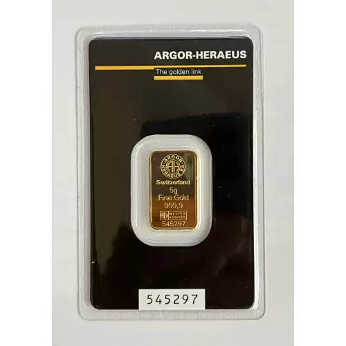 5g Argor-Heraeus Gold Bar 