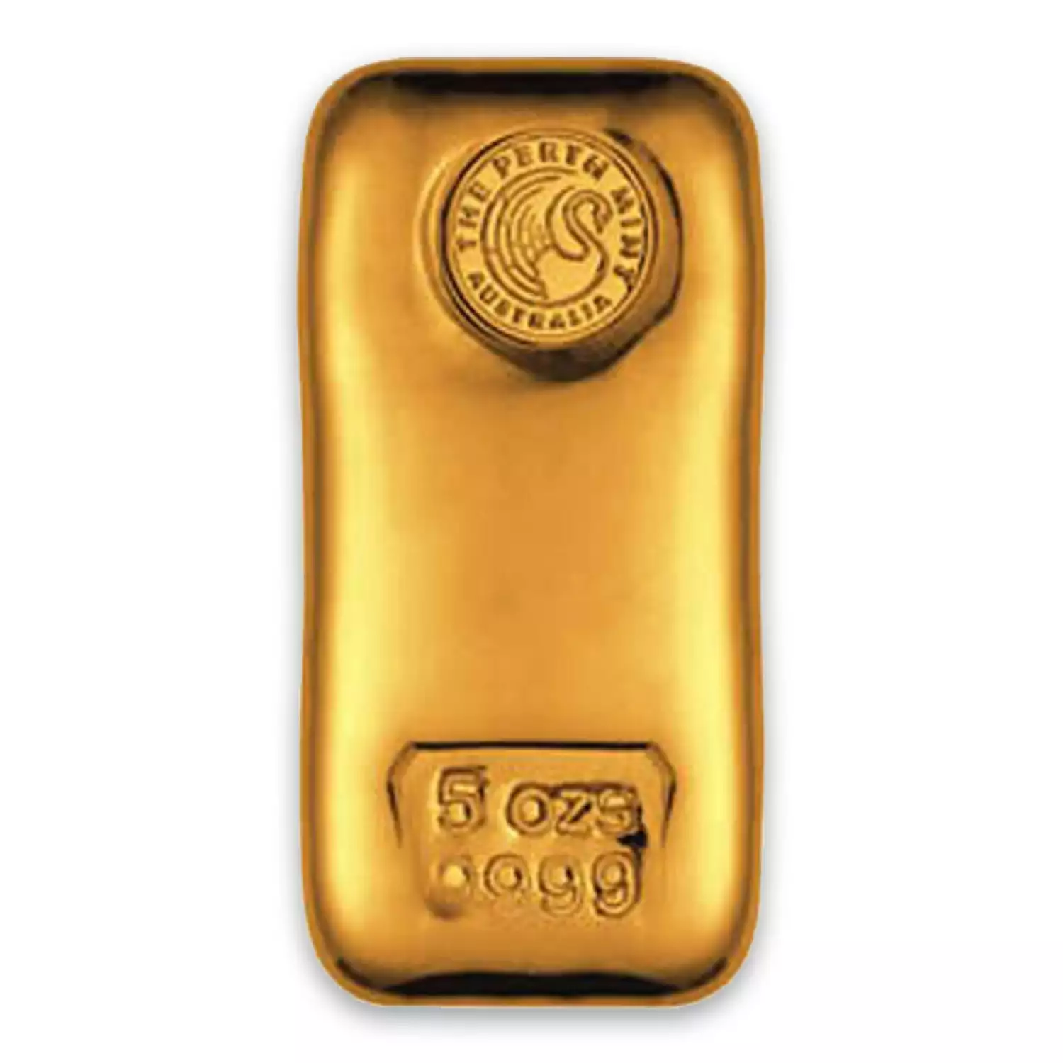 5oz Australian Perth Mint gold bar - cast