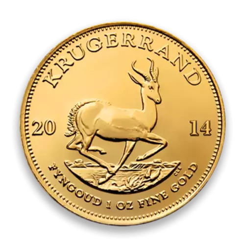 1 oz South African Gold Krugerrand coin, ideal for investment and easily sold for top value with live spot pricing.
