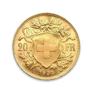 Any Year Gold Swiss 20 Franc