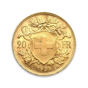 Any Year Gold Swiss 20 Franc