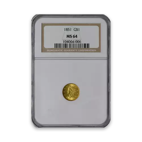 Gold Dollar (1849 - 1889) - PCGS - MS64