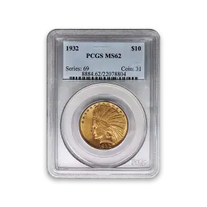 Indian $10 (1907 - 1933) - PCGS - MS62