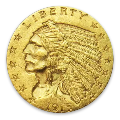 Indian $2.5 (1908 - 1929) - MS+