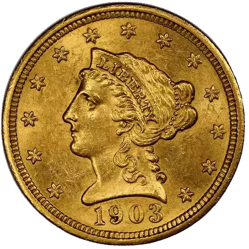 Liberty Head $2.5 (1840 - 1907) - MS+