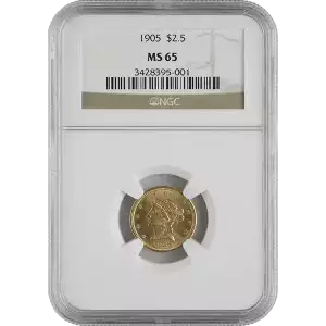 Liberty Head $2.5 (1840 - 1907) - NGC - MS65
