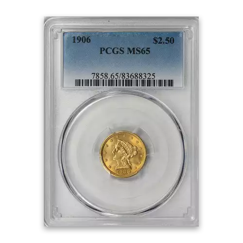 Liberty Head $2.5 (1840 - 1907) - PCGS - MS65