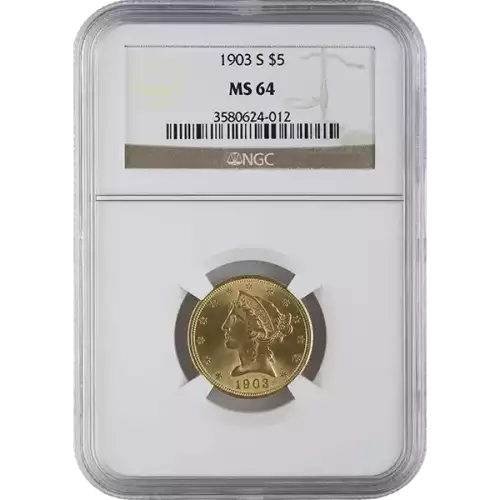 Liberty Head $5 (1839 – 1908) - NGC - MS64
