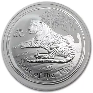 2010 2oz Australian Perth Mint Silver Lunar II: Year of the Tiger