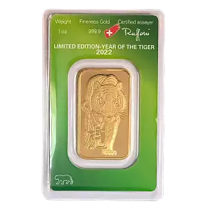 2022 1 oz Argor-Heraeus Gold Bar - Year of the Tiger (2)
