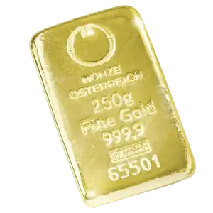 250g Austrian Mint Cast Gold Bar