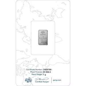 1g PAMP Platinum Bar - Fortuna