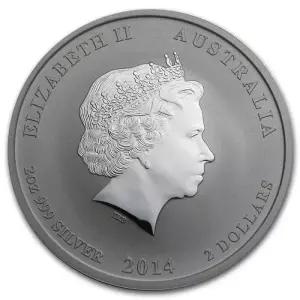 2014 2oz Australian Perth Mint Silver Lunar II: Year of the Horse 