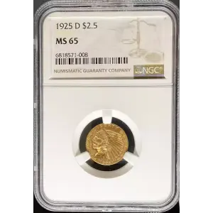 $2.5 Dollars Indian - NGC MS65