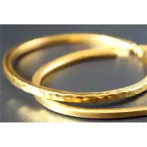 1oz Gold Bracelet - Hammered w/Packaging