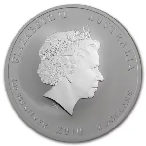 2010 2oz Australian Perth Mint Silver Lunar II: Year of the Tiger